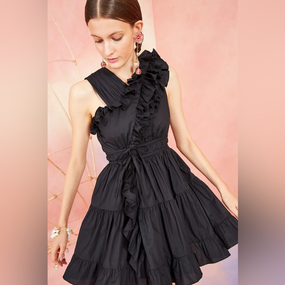 Ulla Johnson Iliana Mini Dress in Noir Size 2